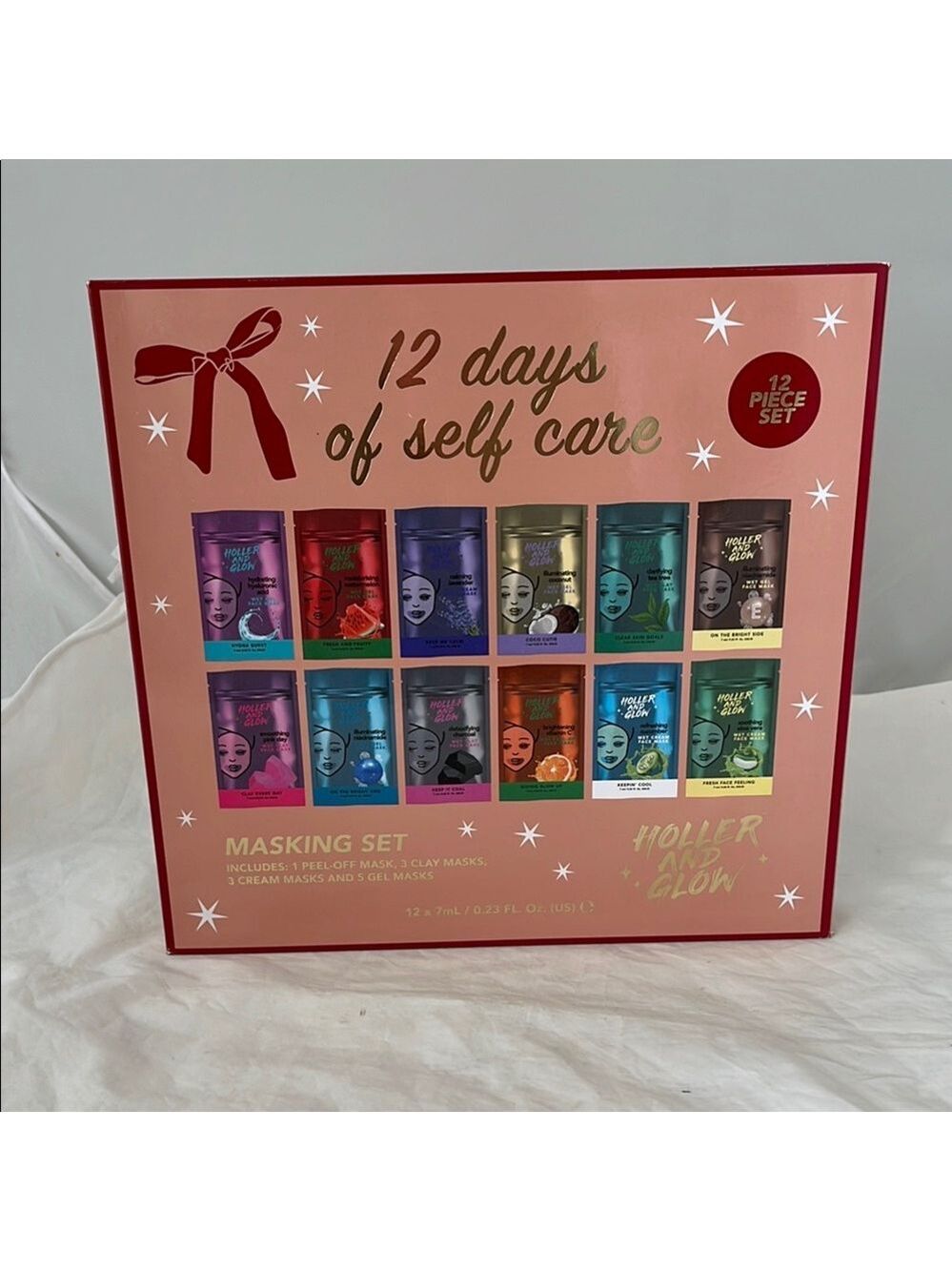 Holler and Glow 12 Days of Self Care Masking Set - Multicolor